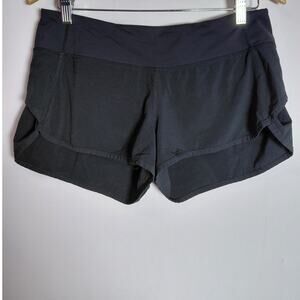 Lululemon Black Athletic Shorts Solid Knit Women Size 6